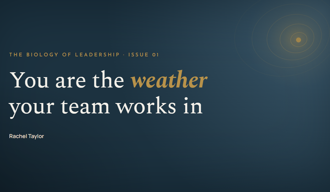 You are the weather your team works in