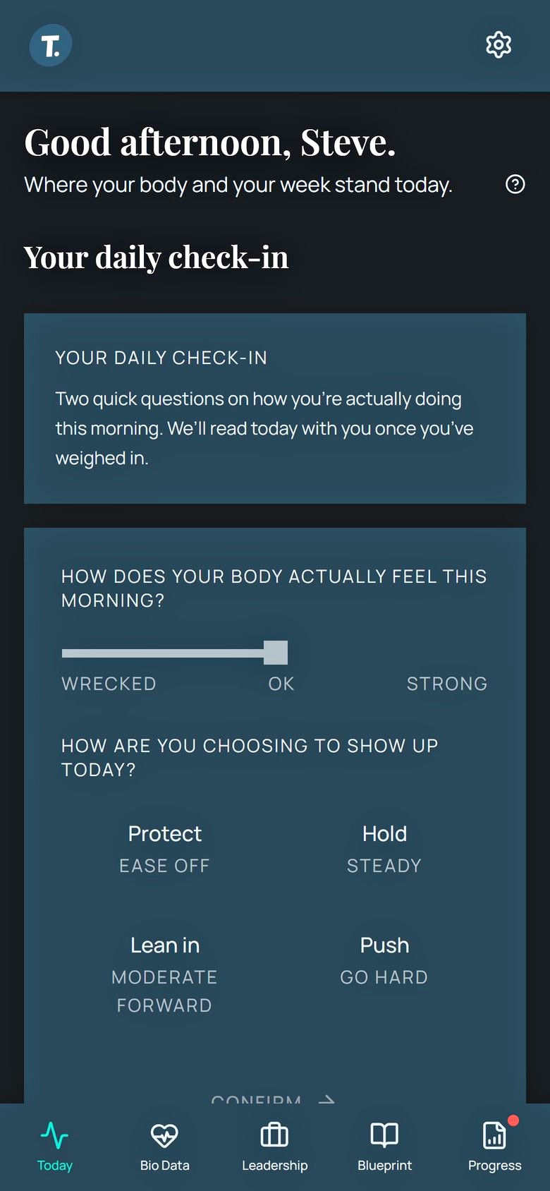ExecOS on iPhone: the morning daily check-in, in your pocket